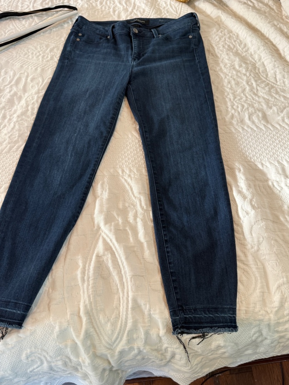 Liverpool Jeans Company Dark Blue Cropped Stretch Denim Jeans